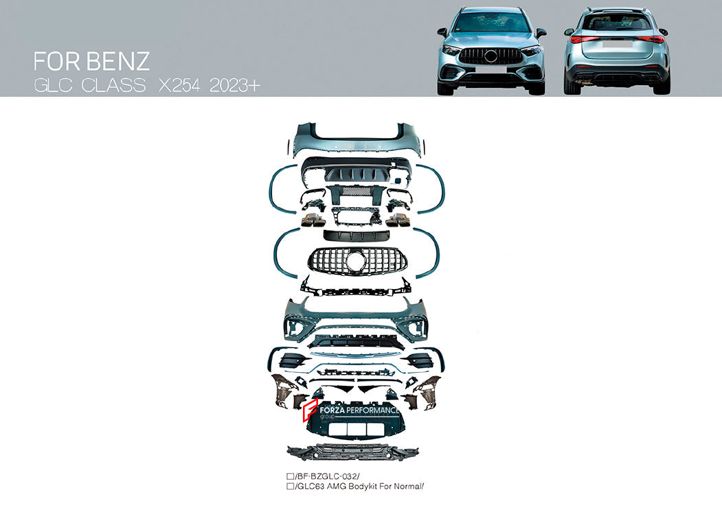 CONVERSION BODY KIT for MERCEDES BENZ GLC CLASS X254 UPGRADE to AMG X254 GLC63 2023+