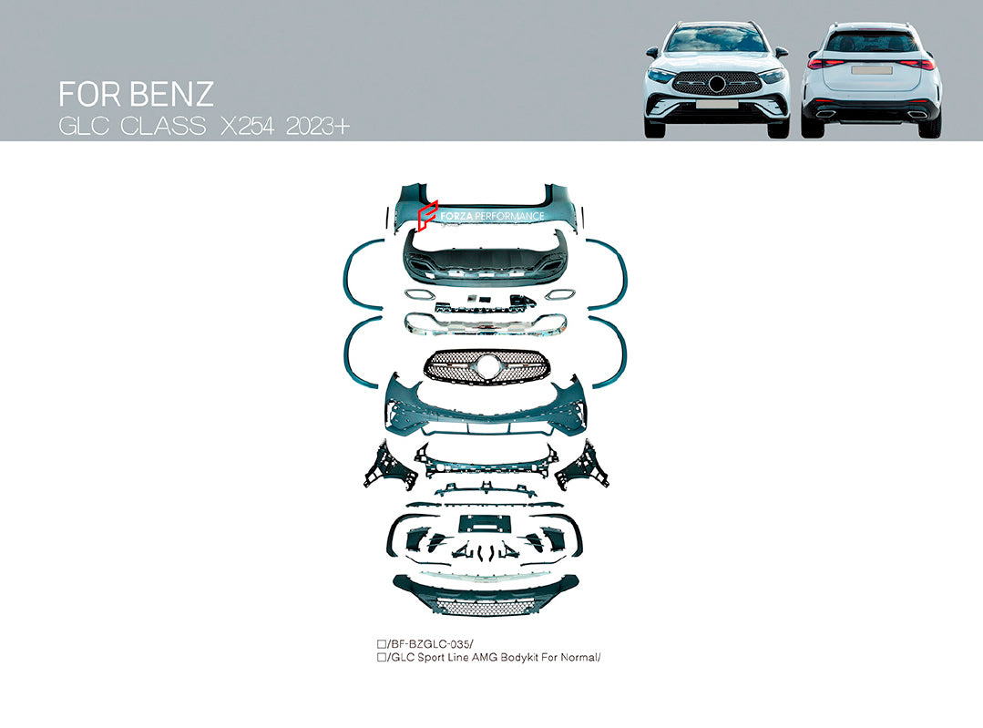 CONVERSION BODY KIT for MERCEDES BENZ GLC CLASS X254 UPGRADE to AMG X254 GLC63 SPORT LINE SE 2023+