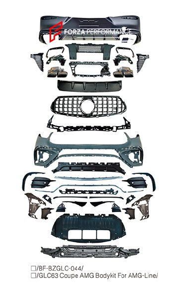 CONVERSION BODY KIT for MERCEDES BENZ GLC CLASS AMG COUPE C254 LINE 2023+ UPGRADE to AMG C254 GLC63 2023+