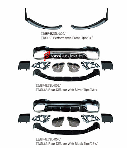 CONVERSION BODY KIT for MERCEDES BENZ SL CLASS AMG R232 SL43 SL55 UPGRADE to SL63 2022+
