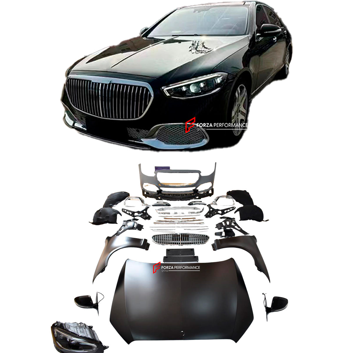 CONVERSION BODY KIT for MERCEDES-BENZ W221 2006 - 2013 UPGRADE to W223 2020 - 2024 MAYBACH