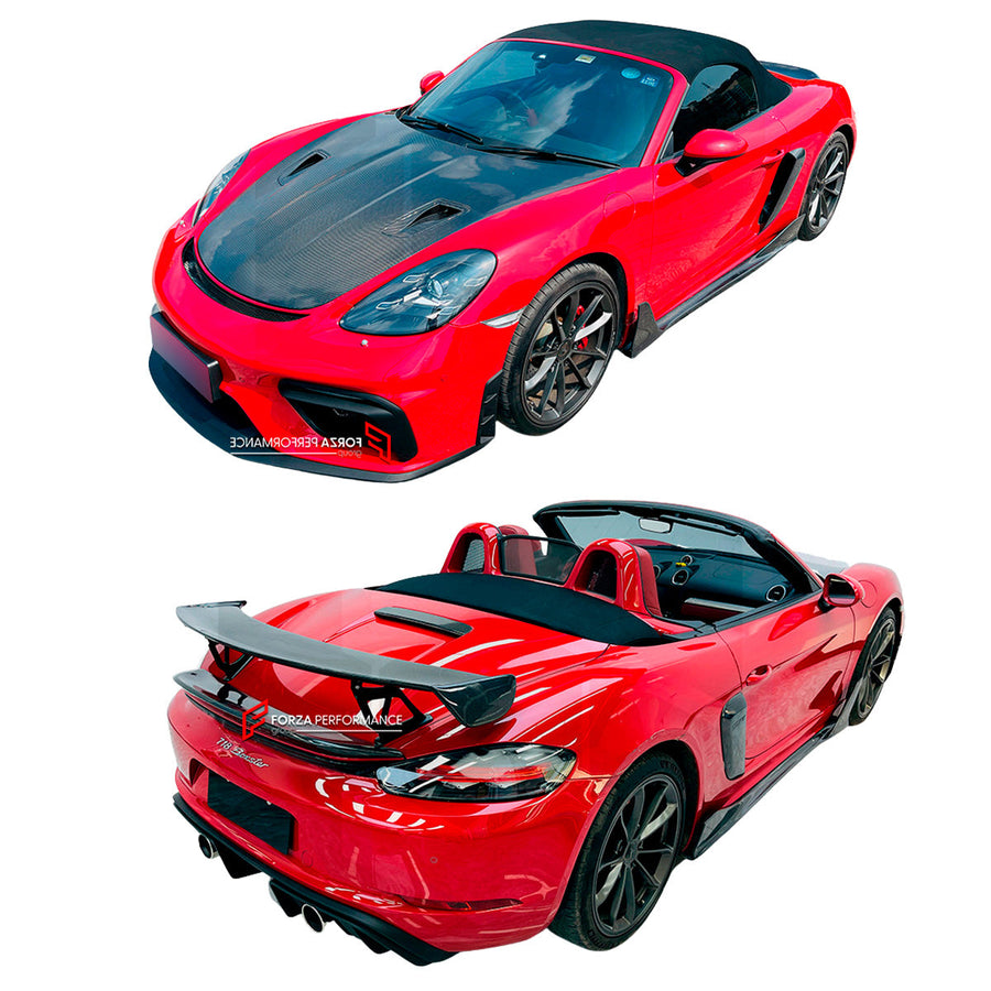 Buy Now CONVERSION BODY KIT for PORSCHE 718 982 BOXSTER CAYMAN UPGRADE to GT4 2016+ and upgrade car parts from SIR Tuning at the Best Price. Headlights, Tail lights, Bodykits, Navigations, body kit and more - Fast & Free Shipping within Europe, US & Worldwide.