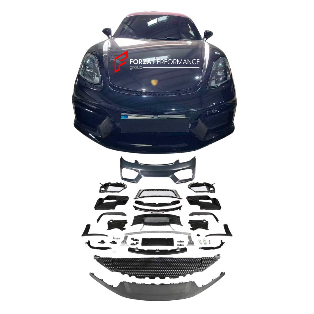CONVERSION FRONT BUMPER for PORSCHE 718 982 CAYMAN BOXSTER 2016+ upgrade to CAYMAN GT4 2020 - 2023