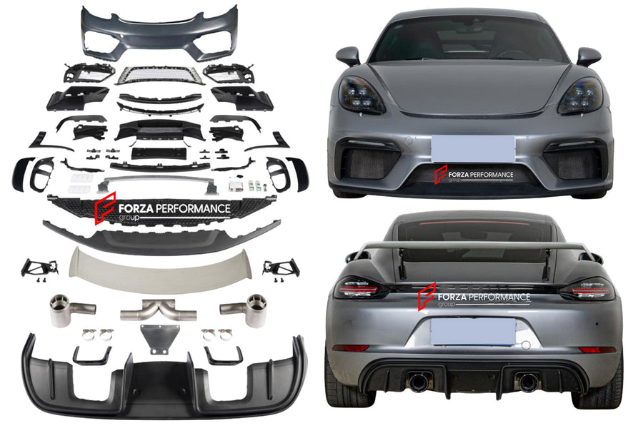 Buy Now CONVERSION BODY KIT for PORSCHE 718 982 CAYMAN BOXSTER upgrade to GT4 and upgrade car parts from SIR Tuning at the Best Price. Headlights, Tail lights, Bodykits, Navigations, body kit and more - Fast & Free Shipping within Europe, US & Worldwide.