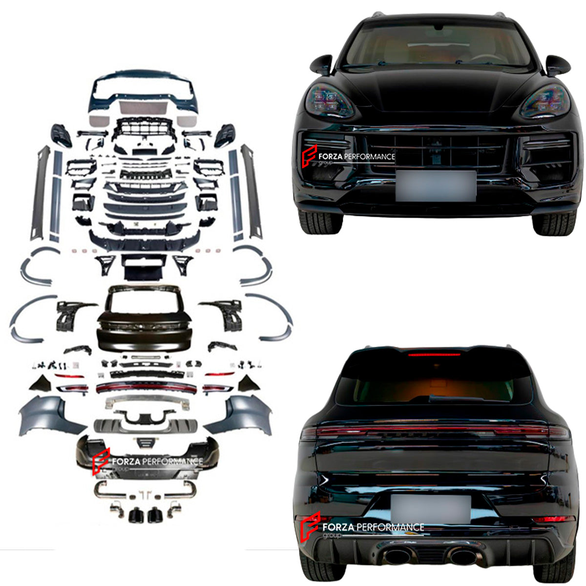 CONVERSION BODY KIT for PORSCHE CAYENNE 958.1 2011 - 2014 to CAYENNE TURBO GT 9Y0.2 2024