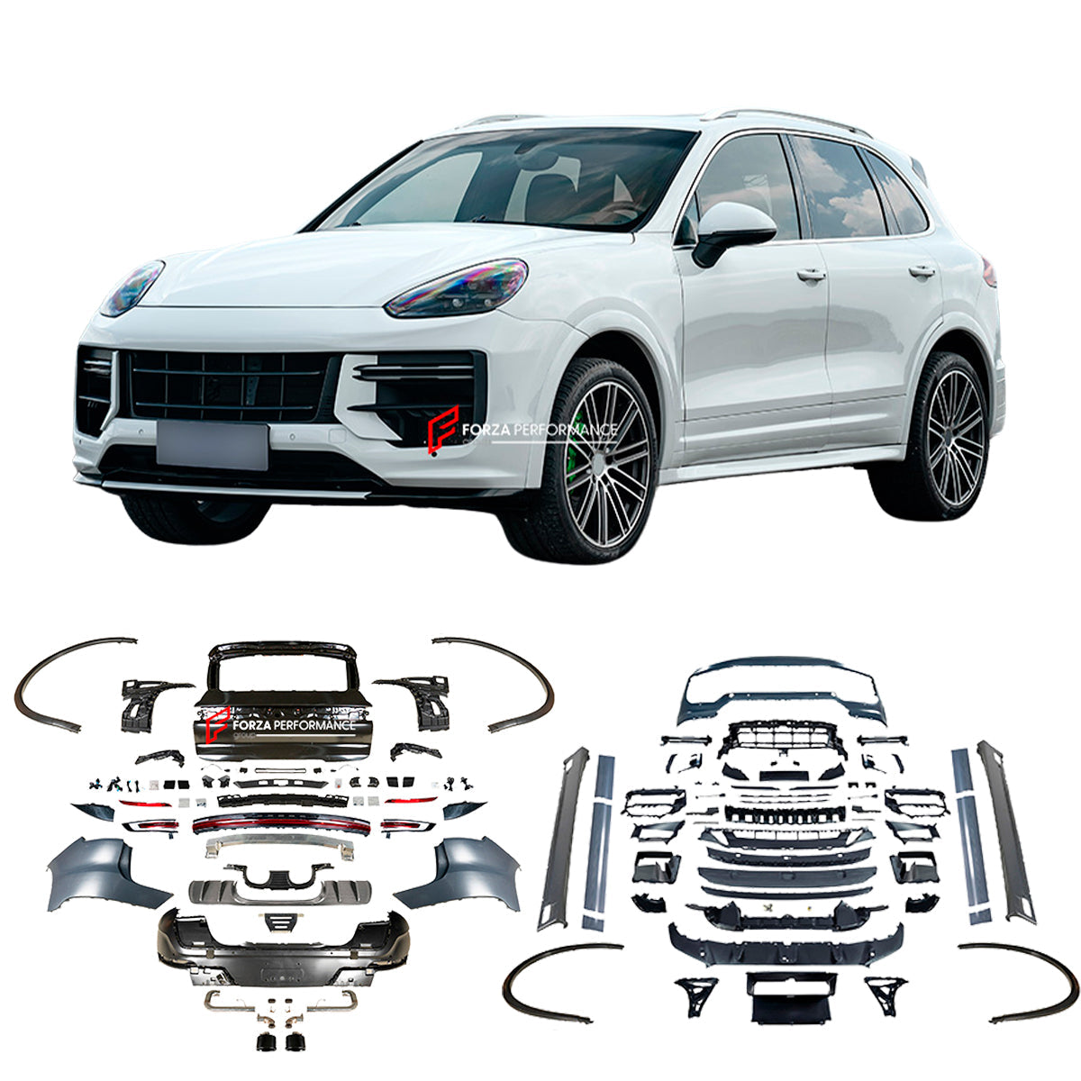 CONVERSION BODY KIT for PORSCHE CAYENNE 958.2 2015 - 2018 to 9Y0.2 TURBO GT 2023+
