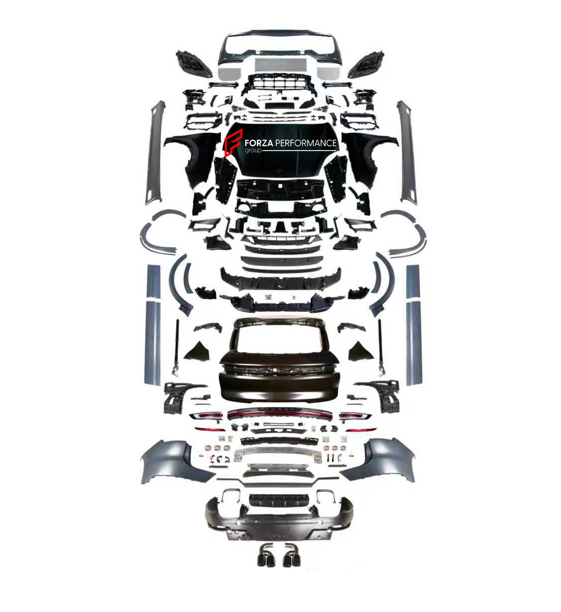 CONVERSION BODY KIT for PORSCHE CAYENNE 958.1 958.2 2011 - 2018 UPGRADE to 9Y0.2 2024+ FACELIFT