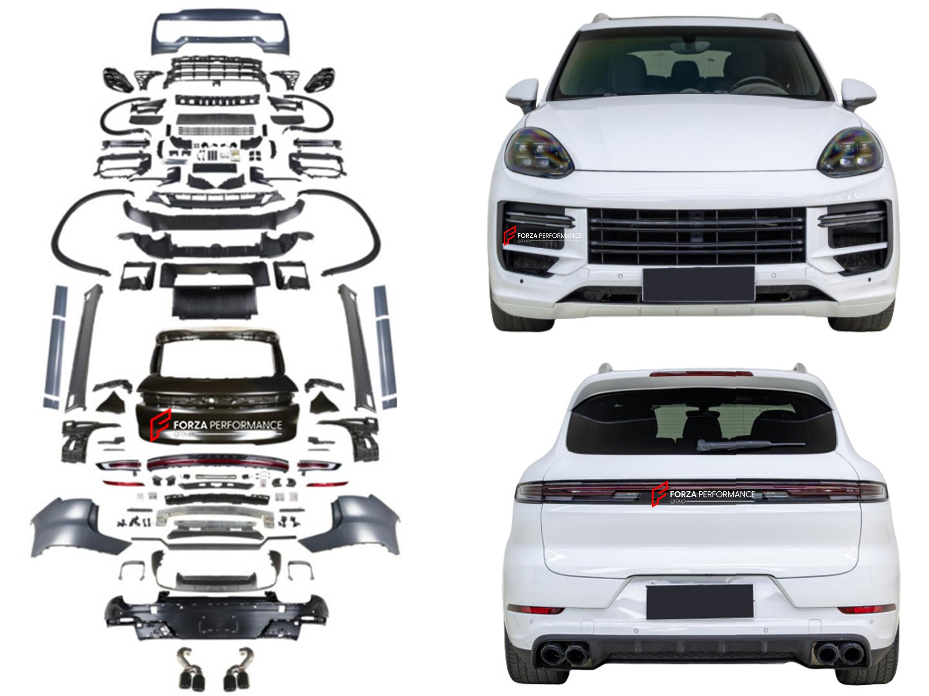 CONVERSION BODY KIT for PORSCHE CAYENNE 958.2 2015 - 2018 to 9Y0.2 TURBO 2023+