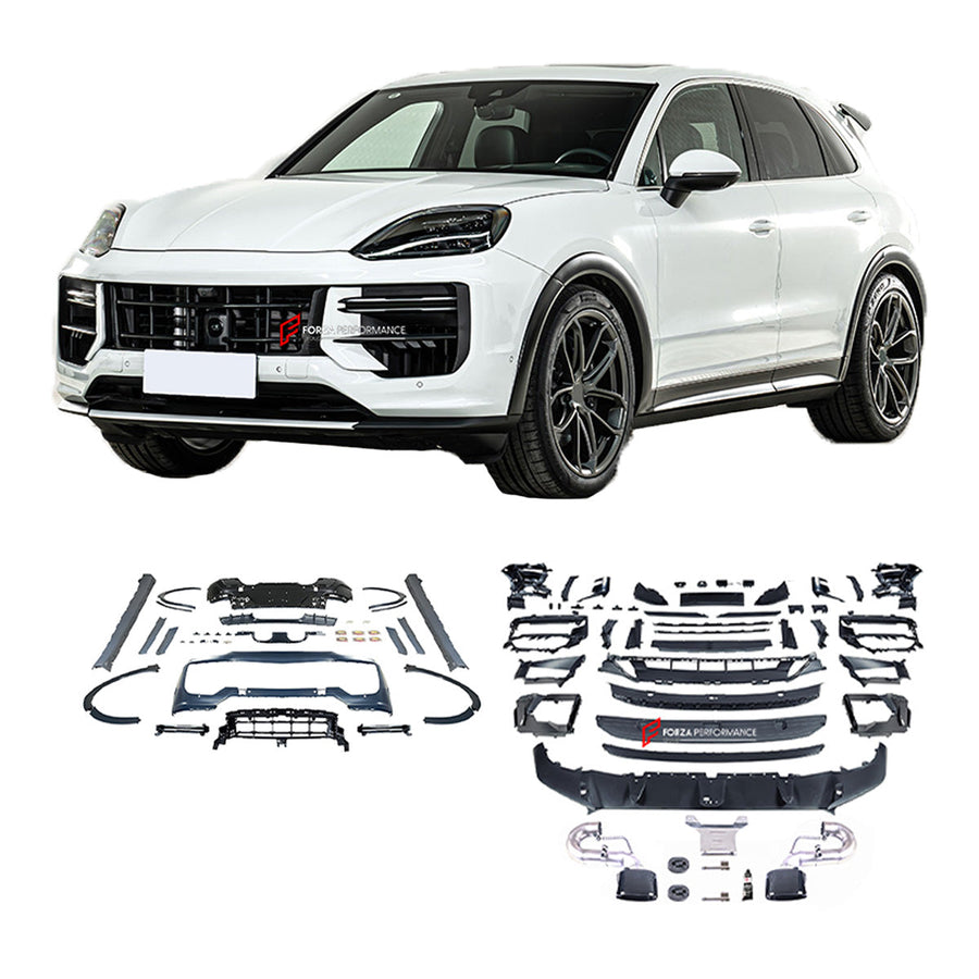 Buy Now CONVERSION BODY KIT for PORSCHE CAYENNE 9Y0.2 2024+ to 9YO.2 TURBO GT and upgrade car parts from SIR Tuning at the Best Price. Headlights, Tail lights, Bodykits, Navigations, body kit and more - Fast & Free Shipping within Europe, US & Worldwide.