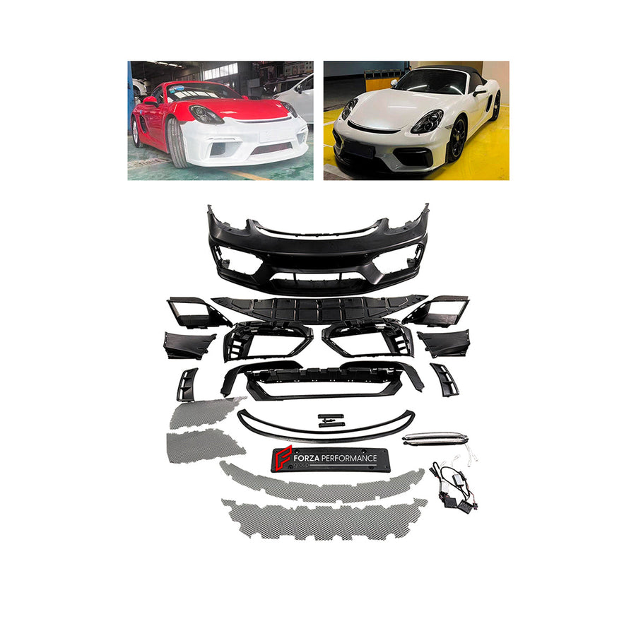 Buy Now CONVERSION BODY KIT for PORSCHE CAYMAN 981 2013 - 2016 UPGRADE to PORSCHE 718 982 GT4 2016 - 2025 and upgrade car parts from SIR Tuning at the Best Price. Headlights, Tail lights, Bodykits, Navigations, Body Kit and more - Fast & Free Shipping within Europe, US & Worldwide.
