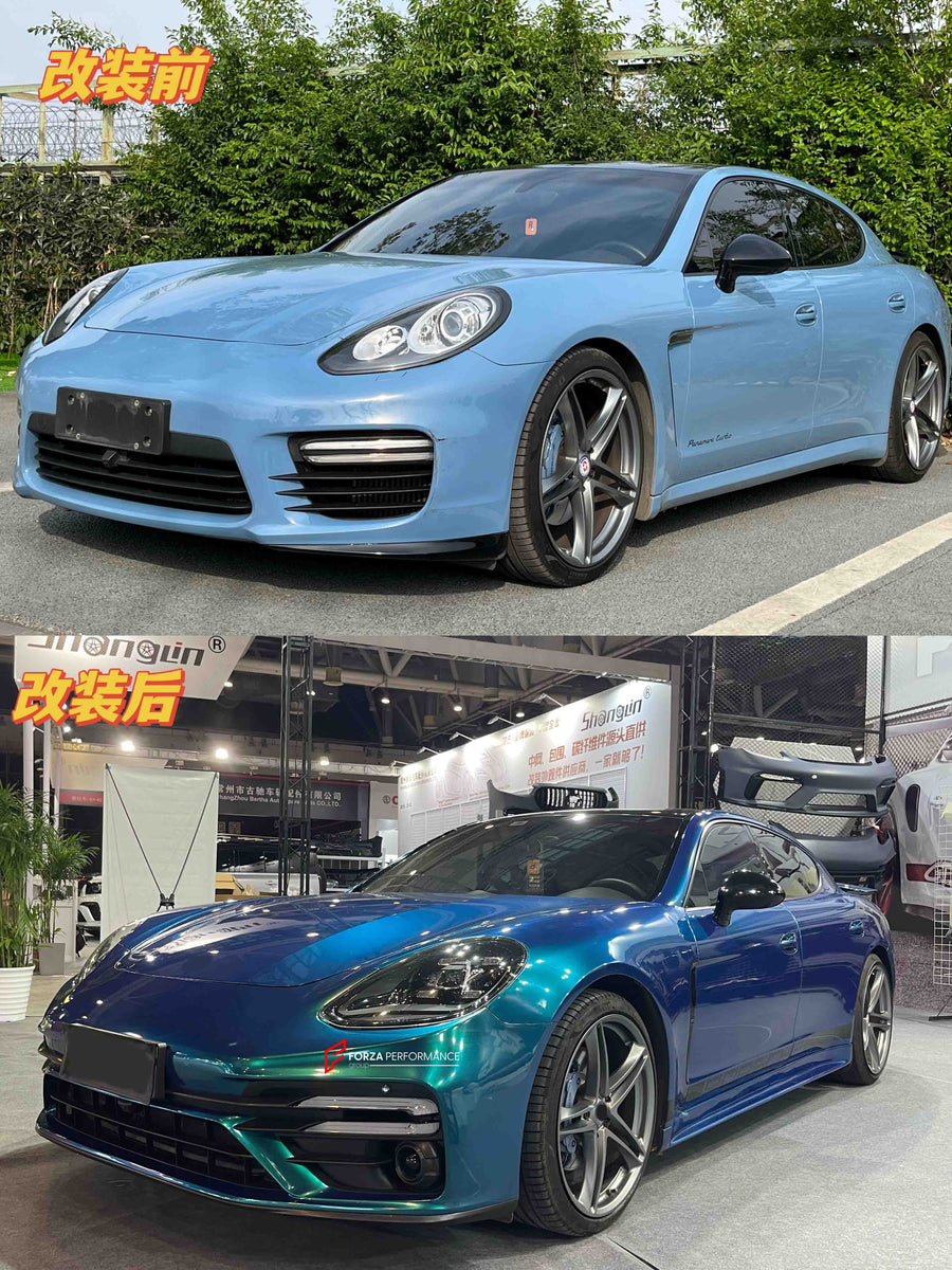 Buy Now CONVERSION BODY KIT for PORSCHE PANAMERA 970 2009-2016 UPGRADE to 971.2 FACELIFT TURBO and upgrade car parts from SIR Tuning at the Best Price. Headlights, Tail lights, Bodykits, Navigations, Carbon body kit and more - Fast & Free Shipping within Europe, US & Worldwide.
