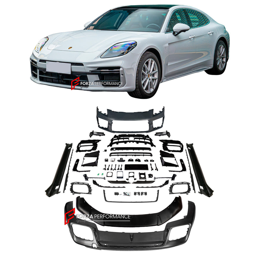 Buy Now CONVERSION BODY KIT for PORSCHE PANAMERA S 4S 4E HYBRID 972 976 2024+ UPGRADE to PORSCHE PANAMERA 976 TURBO FACELIFT and upgrade car parts from SIR Tuning at the Best Price. Headlights, Tail lights, Bodykits, Navigations, body kit and more - Fast & Free Shipping within Europe, US & Worldwide.