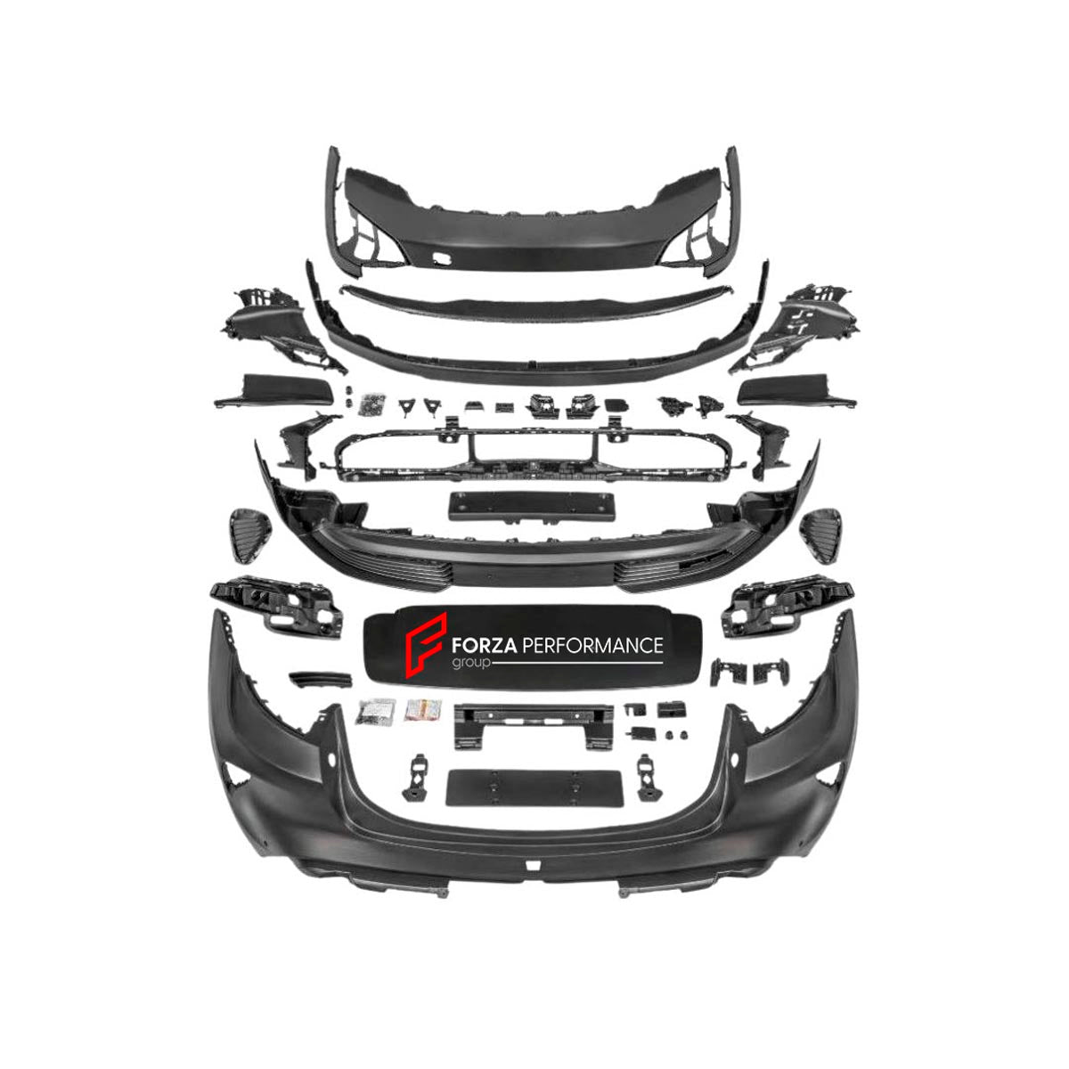 CONVERSION BODY KIT for PORSCHE TAYCAN J1.1 2020 - 2024 UPGRADE to PORSCHE TAYCAN TURBO J1.2 2025+ FACELIFT