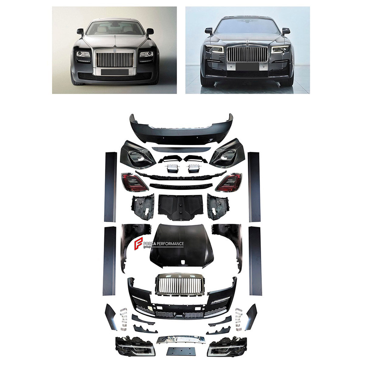 CONVERSION BODY KIT for ROLLS-ROYCE GHOST 2010 - 2014 UPGRADE to GHOST 2024+
