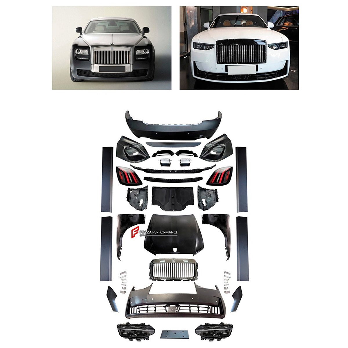 CONVERSION BODY KIT for ROLLS-ROYCE GHOST 2010 - 2014 UPGRADE to GHOST 2025+