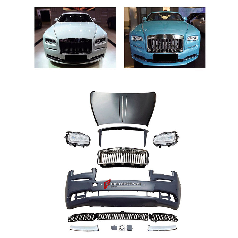 Buy Now CONVERSION BODY KIT for ROLLS-ROYCE WRAITH 2015 - 2017 UPGRADE to WRAITH 2021+ and upgrade car parts from SIR Tuning at the Best Price. Headlights, Tail lights, Bodykits, Navigations, Body Kit and more - Fast & Free Shipping within Europe, US & Worldwide.