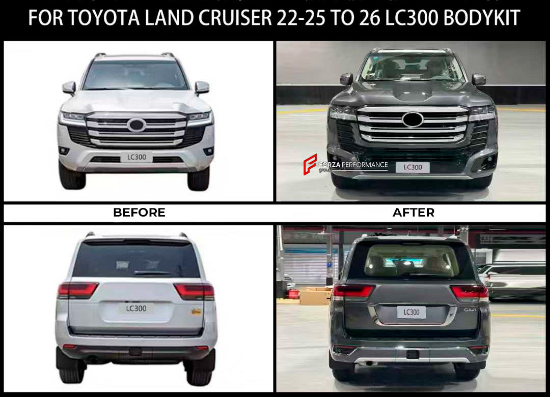 CONVERSION BODY KIT for TOYOTA LAND CRUISER 300 SERIES LC300 TLC300 J300 2022 - 2025 upgrade to LAND CRUISER 300 SERIES 2026+ FACELIFT