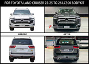 CONVERSION BODY KIT for TOYOTA LAND CRUISER 300 SERIES LC300 TLC300 J300 2022 - 2025 upgrade to LAND CRUISER 300 SERIES 2026+ FACELIFT