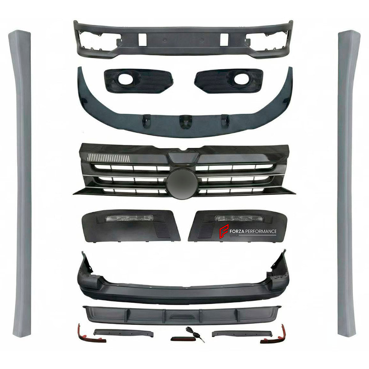 CONVERSION BODY KIT for VOLKSWAGEN MULTIVAN T5.1 FACELIFT 2010 - 2015 UPGRADE to TRANSPORTER T5.1 FACELIFT 2010 - 2015