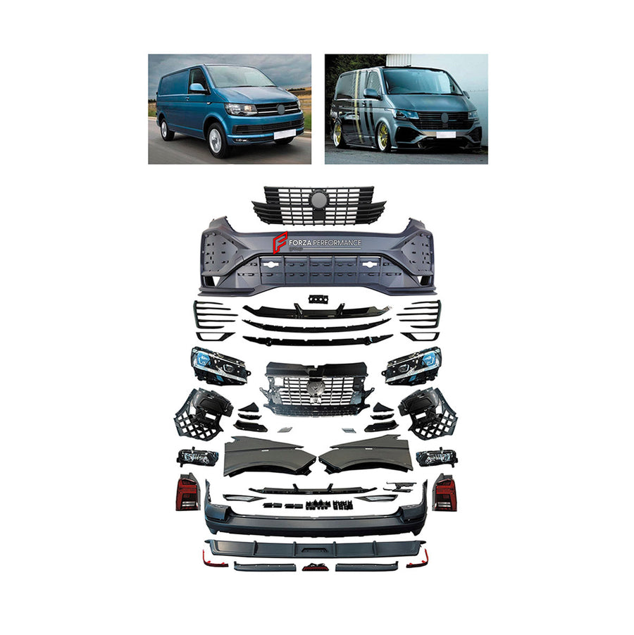 Buy Now CONVERSION BODY KIT for VOLKSWAGEN MULTIVAN T6 2015 - 2019 UPGRADE to MULTIVAN T6.1 2019 - 2024 and upgrade car parts from SIR Tuning at the Best Price. Headlights, Tail lights, Bodykits, Navigations, Body Kit and more - Fast & Free Shipping within Europe, US & Worldwide.