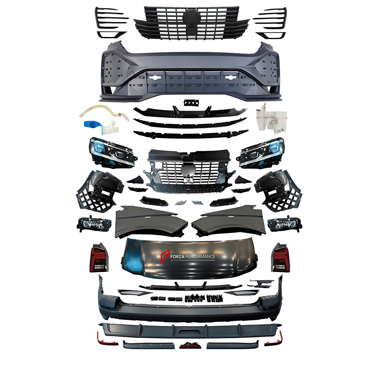 CONVERSION BODY KIT for VOLKSWAGEN TRANSPORTER T5.1 FACELIFT 2010 - 2015 UPGRADE to TRANSPORTER T6.1 FACELIFT 2019 - 2024