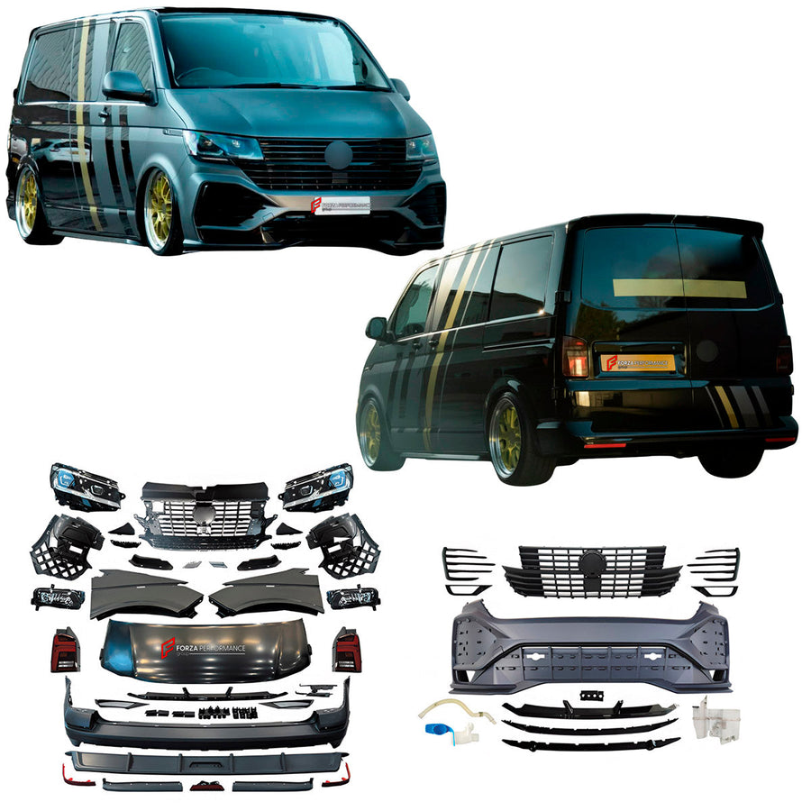 Buy Now CONVERSION BODY KIT for VOLKSWAGEN TRANSPORTER T5.1 FACELIFT 2010 - 2015 UPGRADE to TRANSPORTER T6.1 FACELIFT 2019 - 2024 and upgrade car parts from SIR Tuning at the Best Price. Headlights, Tail lights, Bodykits, Navigations, body kit and more - Fast & Free Shipping within Europe, US & Worldwide.