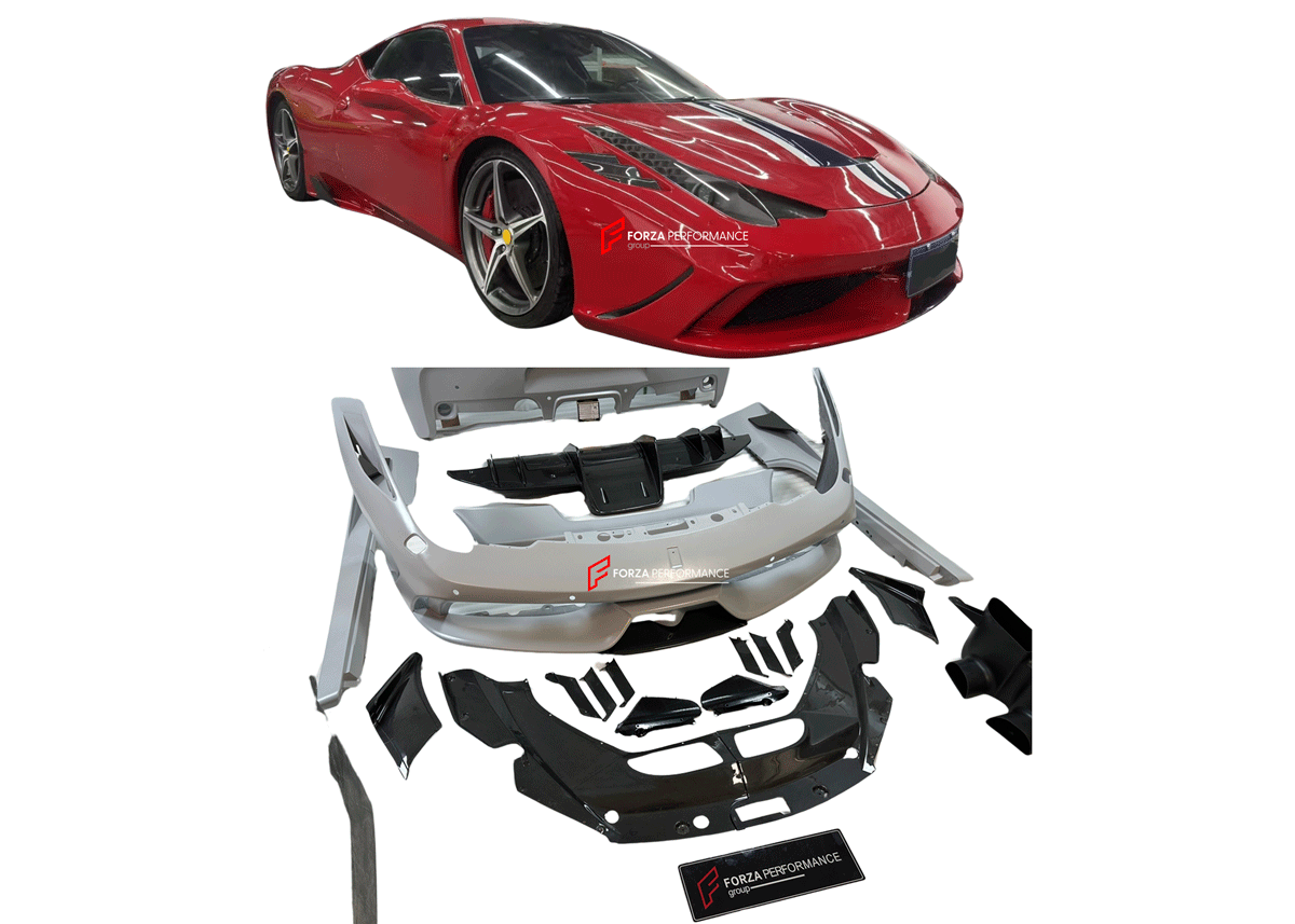 CONVERSION UPGRADE CARBON BODY KIT for FERRARI 458 ITALIA 2009 - 2015 UPGRADE to SPECIALE