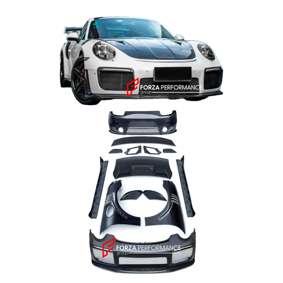 Buy Now CONVERSION CARBON BODY KIT PORSCHE 911 991.2 GT2RS 2018 - 2019 for PORSCHE 911 CARRERA 991.1 991.2 2011 - 2020 and upgrade car parts from SIR Tuning at the Best Price. Headlights, Tail lights, Bodykits, Navigations, Carbon body kit and more - Fast & Free Shipping within Europe, US & Worldwide.