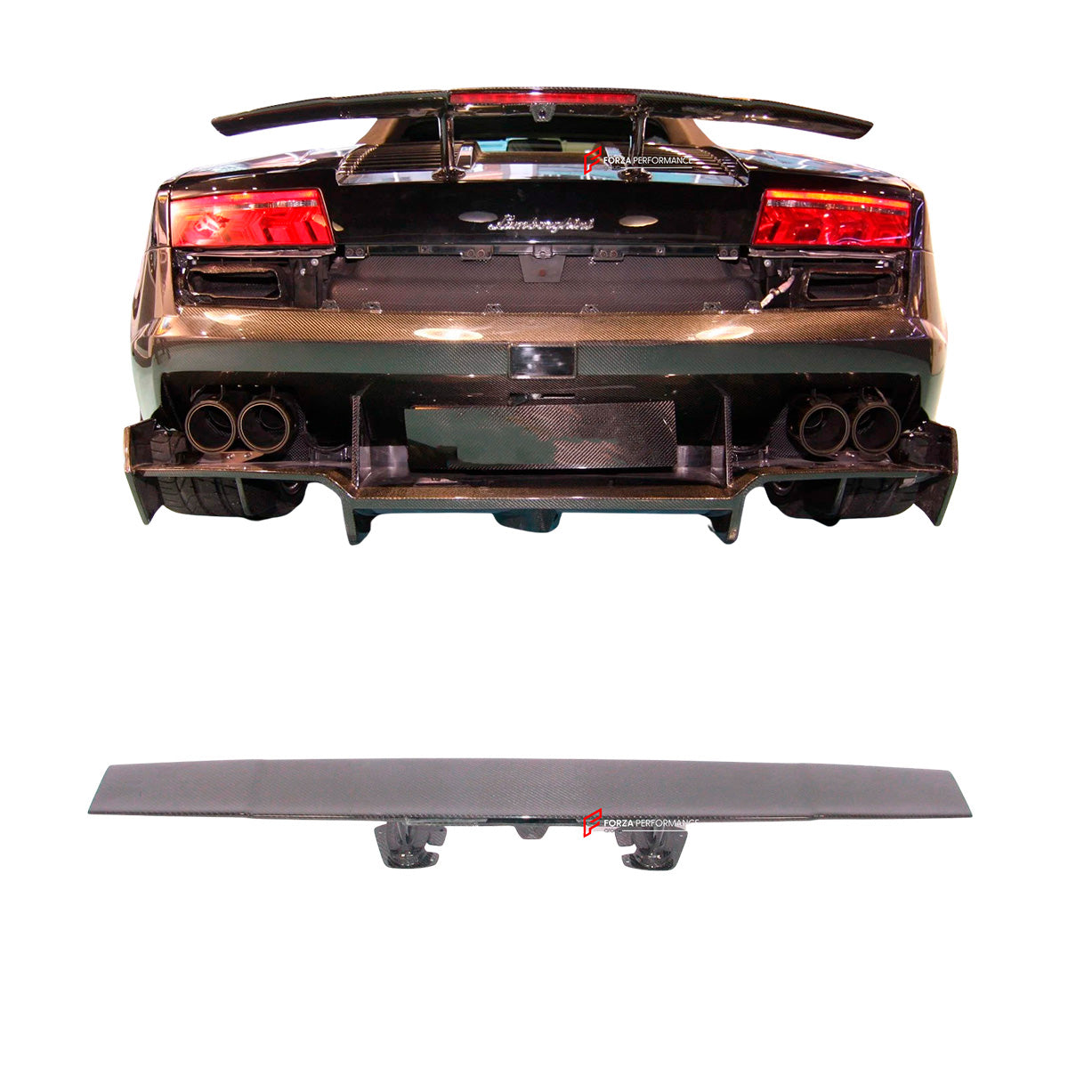 CONVERSION CARBON REAR SPOILER for LAMBORGHINI GALLARDO LP560 2008 - 2013 upgrade to LP570 SUPERLEGGERA