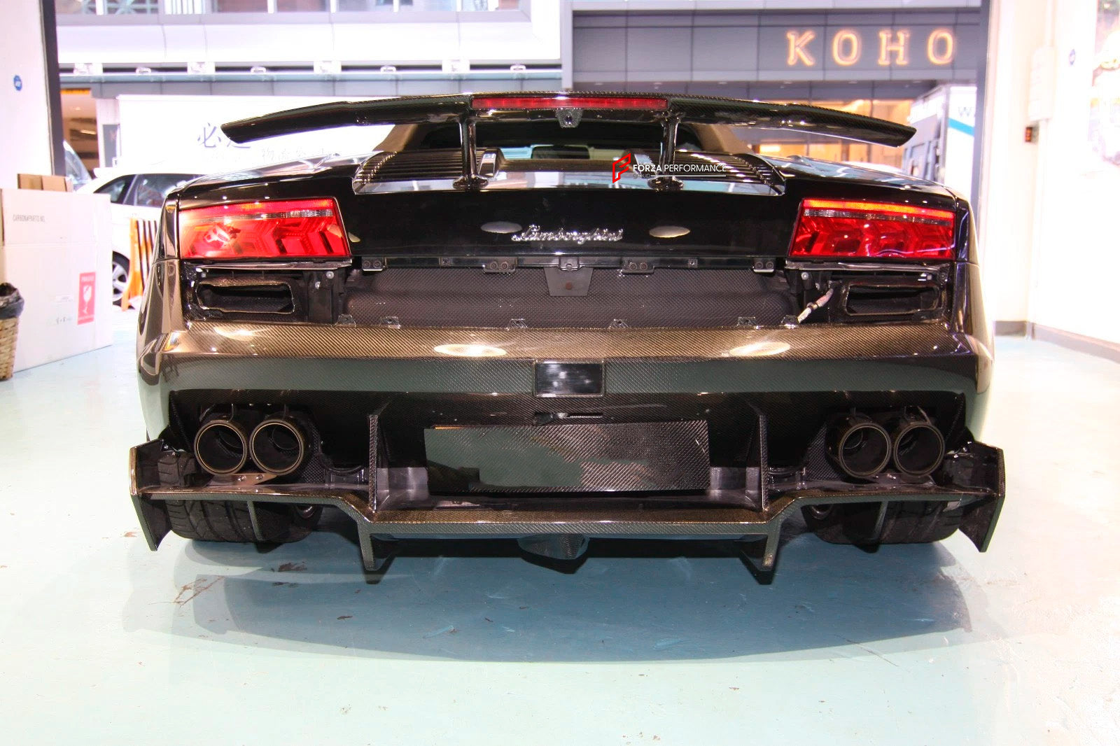 CONVERSION CARBON REAR SPOILER for LAMBORGHINI GALLARDO LP560 2008 - 2013 upgrade to LP570 SUPERLEGGERA