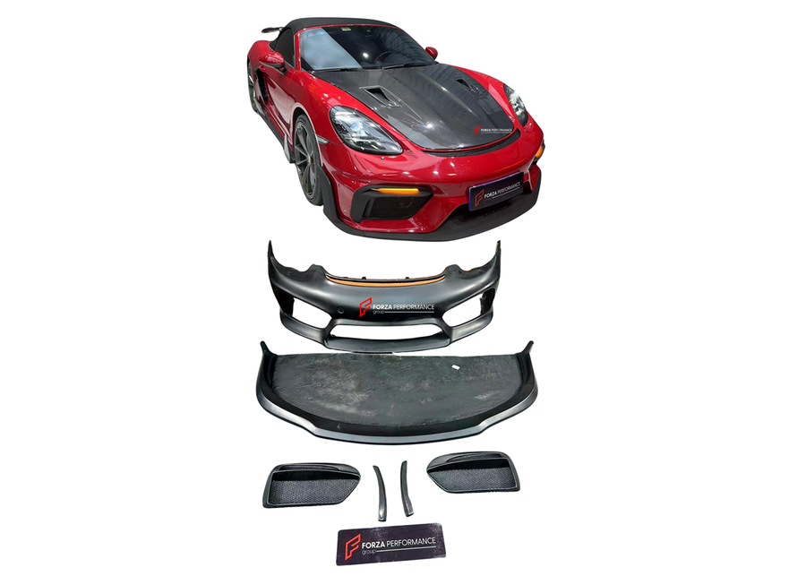 Buy Now CONVERSION DRY CARBON BODY KIT for PORSCHE 718 982 CAYMAN BOXSTER UPGRADE TO GT4 2016+ and upgrade car parts from SIR Tuning at the Best Price. Headlights, Tail lights, Bodykits, Navigations, Carbon body kit and more - Fast & Free Shipping within Europe, US & Worldwide.
