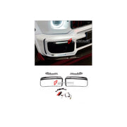 CONVERSION DRY CARBON FOG LIGHT COVERS for MERCEDES-BENZ G-CLASS W463 2008 - 2018 UPGRADE to G-CLASS W464 2019 - 2024