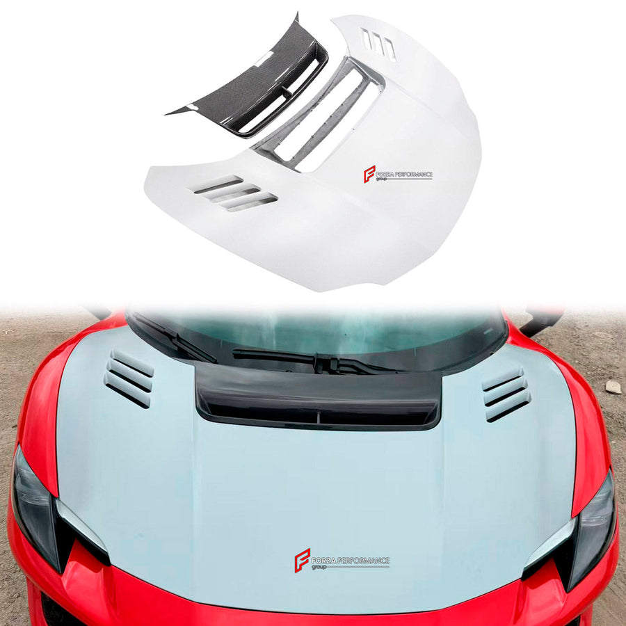 Buy Now CONVERSION DRY CARBON HOOD BONNET for FERRARI 296 GTS GTB 2022+ UPGRADE to FERRARI 296 SPECIALE 2025+ and upgrade car parts from SIR Tuning at the Best Price. Headlights, Tail lights, Bodykits, Navigations, Body Kit and more - Fast & Free Shipping within Europe, US & Worldwide.