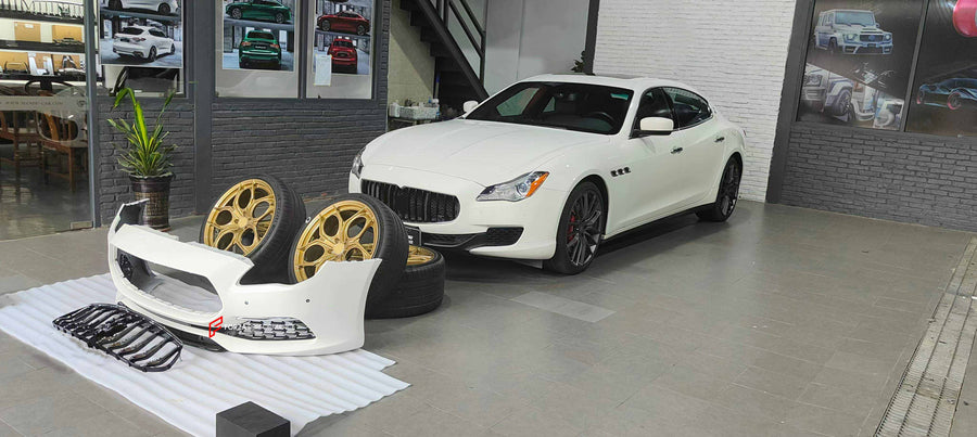Buy Now CONVERSION FACELIFT BODY KIT FOR MASERATI QUATTROPORTE 2013-2017 UPGRADE TO 2017-2021 and upgrade car parts from SIR Tuning at the Best Price. Headlights, Tail lights, Bodykits, Navigations, body kit and more - Fast & Free Shipping within Europe, US & Worldwide.