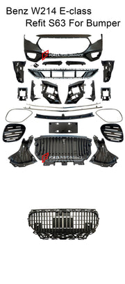 CONVERSION FRONT BUMPER and GRILLE for MERCEDES BENZ E CLASS W214 2023+ UPGRADE to S CLASS AMG W223 S63