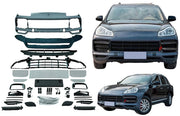 CONVERSION FRONT BUMPER BODYKIT for PORSCHE CAYENNE E1 9PA 957 2007 - 2010 upgrade to 9Y0.1 TURBO 2018-2023