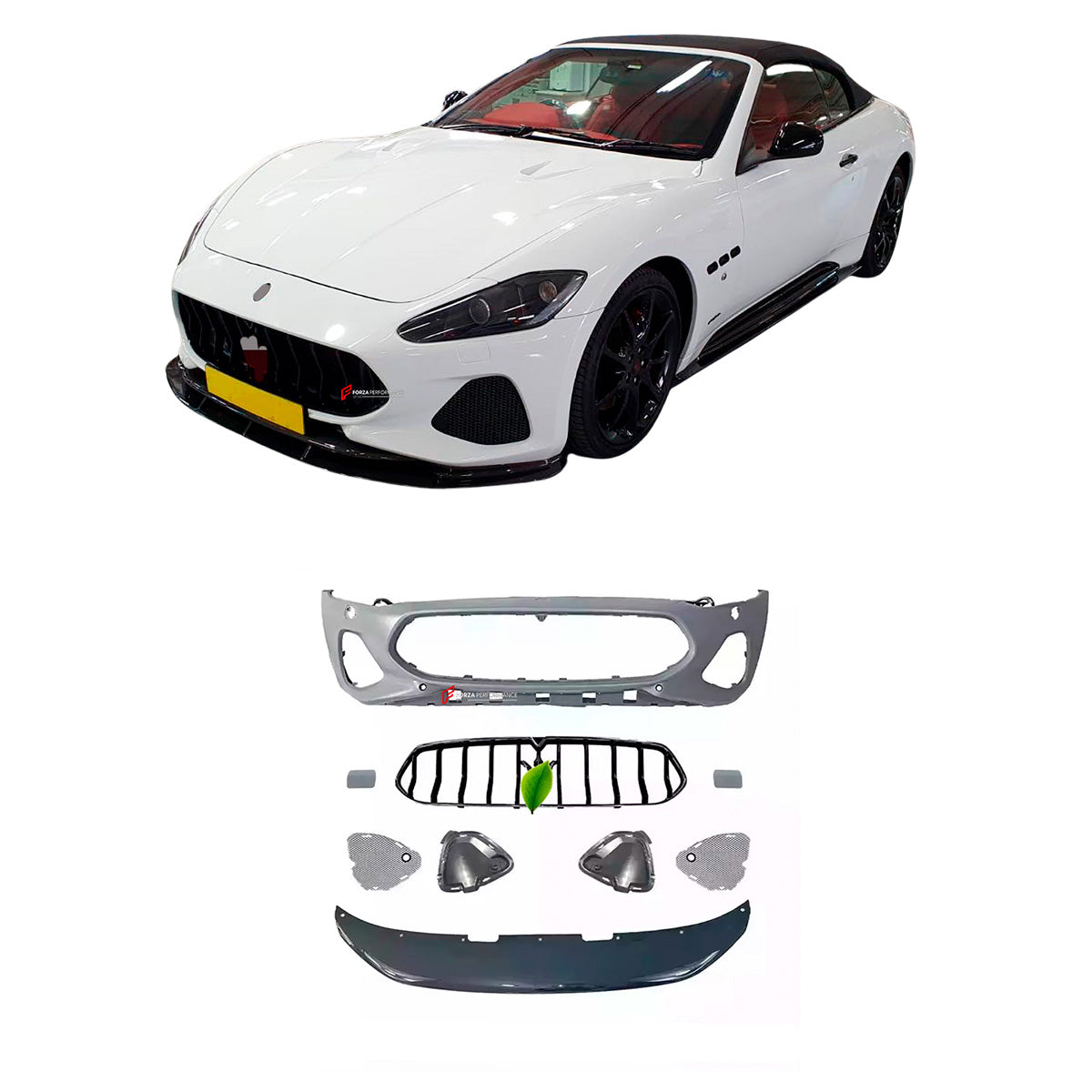 CONVERSION FRONT BUMPER KIT for MASERATI GRANTURISMO 1 M145 2007 - 2019 upgrade to M189 2023+