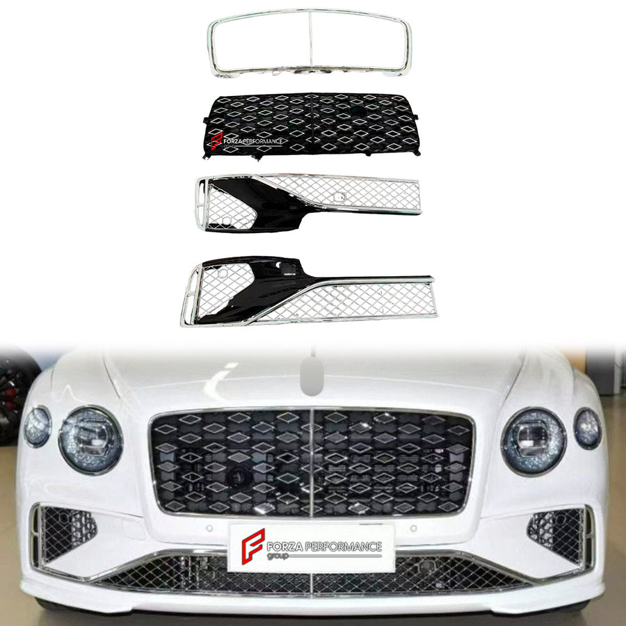 Buy Now CONVERSION FRONT GRILLE for BENTLEY FLYING SPUR III 2019 - 2024 UPGRADE to FLYING SPUR III FACELIFT 2025+ and upgrade car parts from SIR Tuning at the Best Price. Headlights, Tail lights, Bodykits, Navigations, Body Kit and more - Fast & Free Shipping within Europe, US & Worldwide.