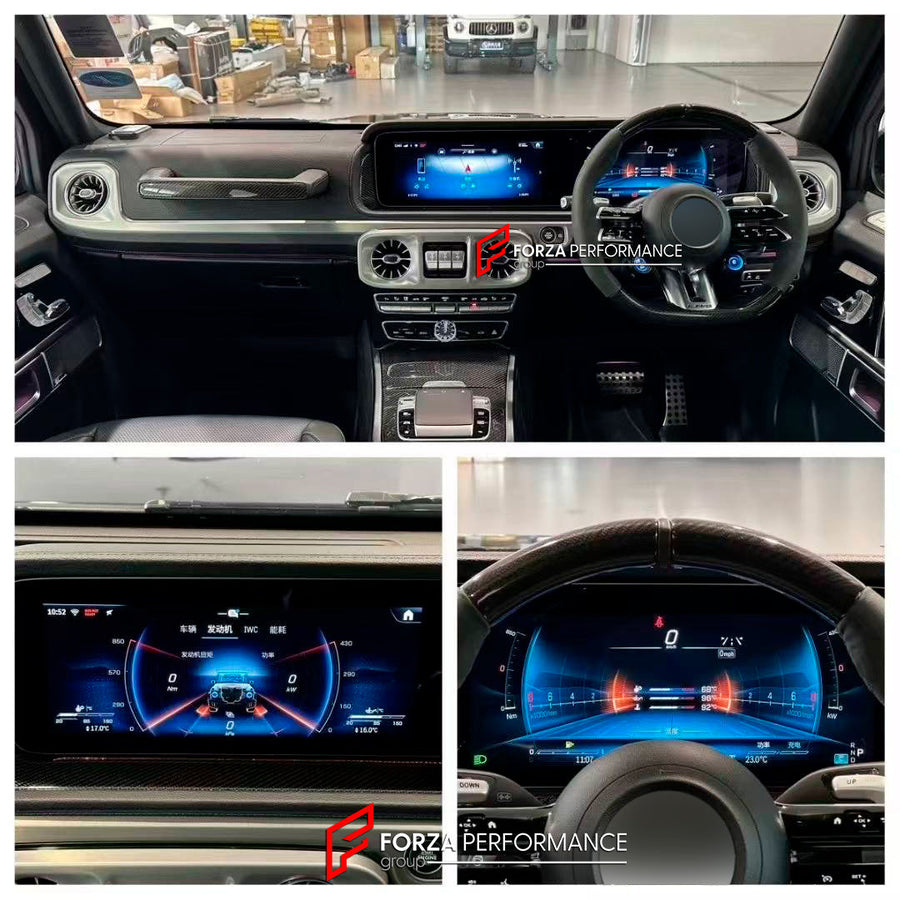 Buy Now CONVERSION INTERIOR KIT for MERCEDES BENZ G CLASS W464 2019 - 2024 upgrade to G CLASS W465 2025+ and upgrade car parts from SIR Tuning at the Best Price. Headlights, Tail lights, Bodykits, Navigations, body kit and more - Fast & Free Shipping within Europe, US & Worldwide.