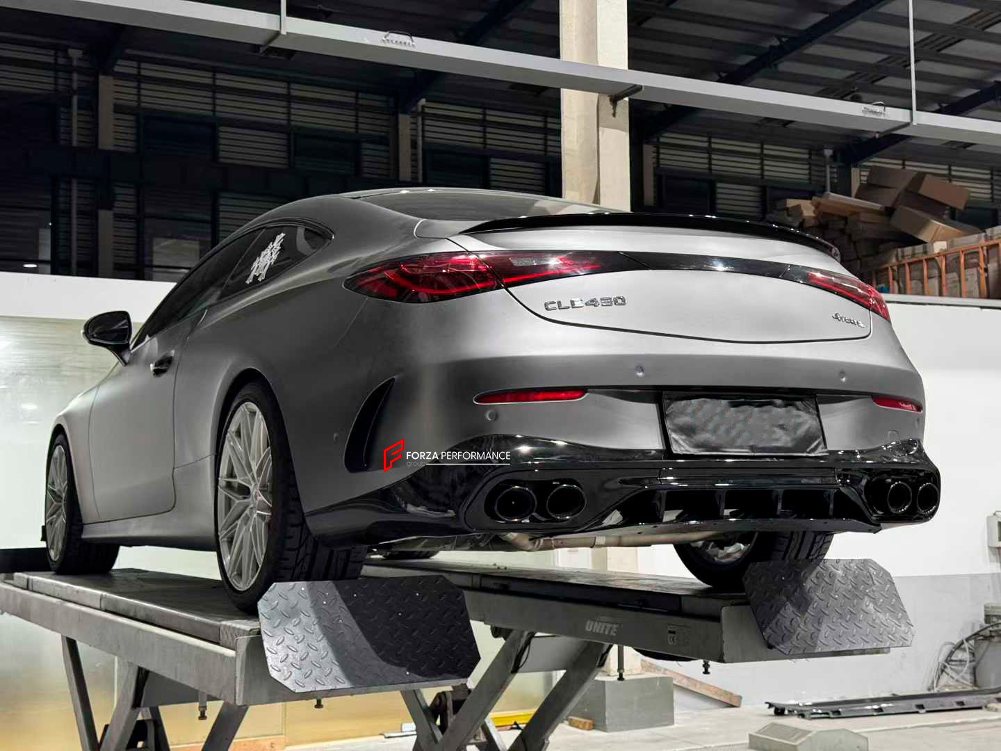 CONVERSION REAR DIFFUSER with EXHAUST TIPS for MERCEDES-BENZ CLE C236 A236 X236 2024+ UPGRADE to CLE CLASS AMG CLE 53 2024+ FACELIFT