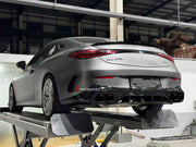 CONVERSION REAR DIFFUSER with EXHAUST TIPS for MERCEDES-BENZ CLE C236 A236 X236 2024+ UPGRADE to CLE CLASS AMG CLE 53 2024+ FACELIFT