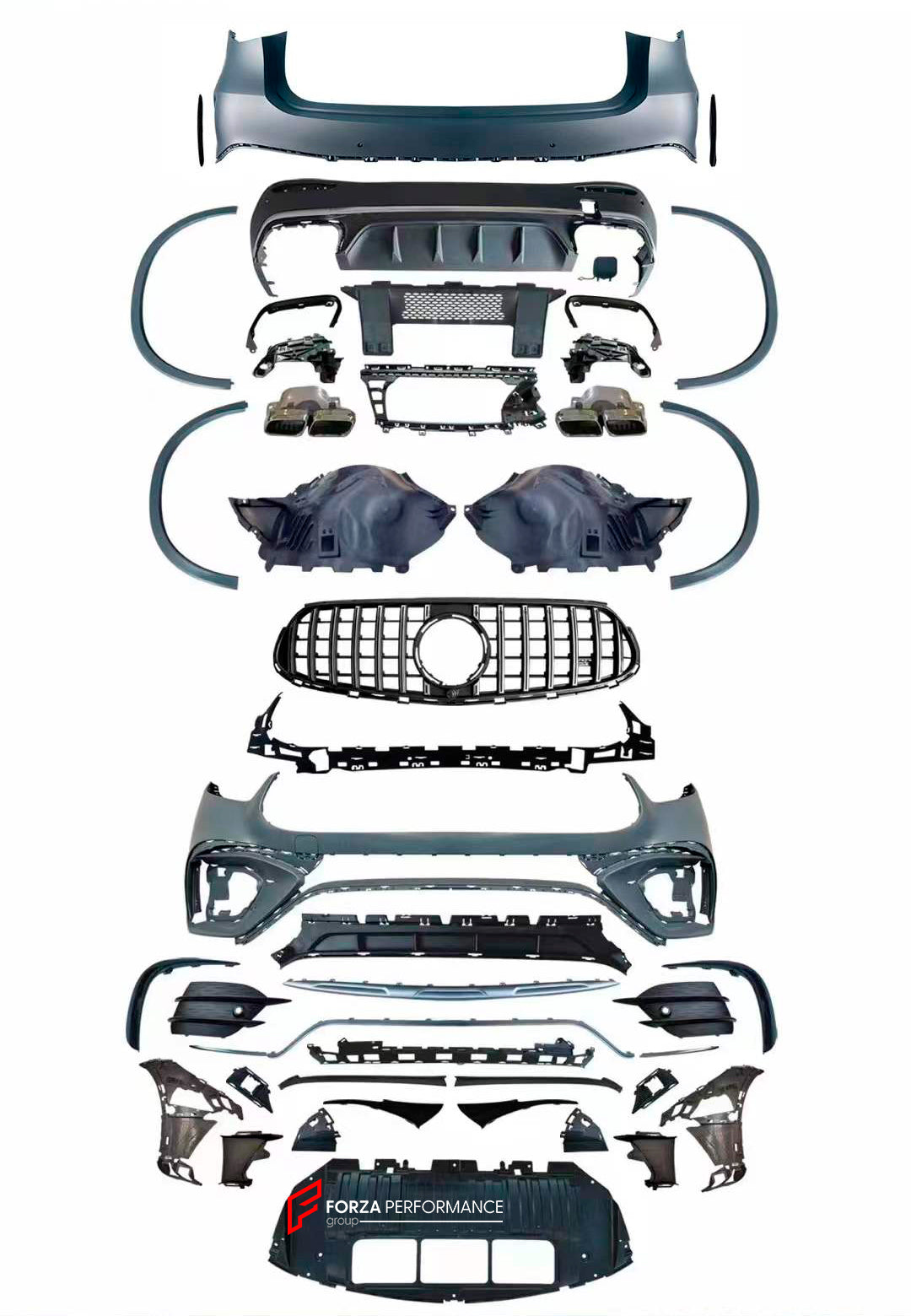 CONVERSION UPGRADE BODY KIT for MERCEDES-BENZ GLC-CLASS X254 2022+ to GLC63S