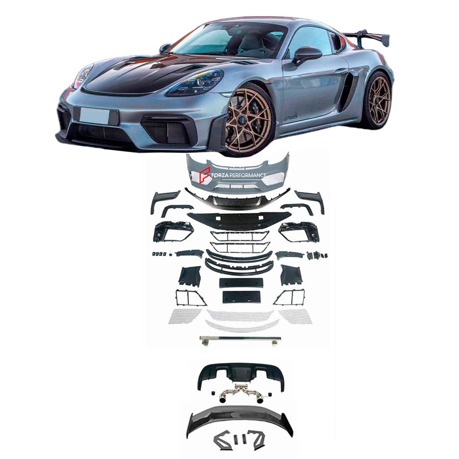 Buy Now CONVERSION UPGRADE BODY KIT for PORSCHE 718 982 CAYMAN BOXSTER 2016+ upgrade to GT4RS and upgrade car parts from SIR Tuning at the Best Price. Headlights, Tail lights, Bodykits, Navigations, body kit and more - Fast & Free Shipping within Europe, US & Worldwide.