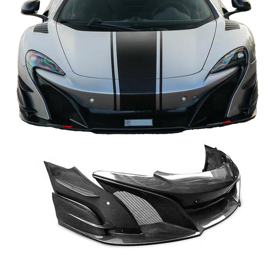 Buy Now CONVERSION UPGRADE CARBON FRONT BUMPER for MCLAREN MP4-12C 625C 650S 675LT upgrade to 688 MSO HS and upgrade car parts from SIR Tuning at the Best Price. Headlights, Tail lights, Bodykits, Navigations, Carbon body kit and more - Fast & Free Shipping within Europe, US & Worldwide.