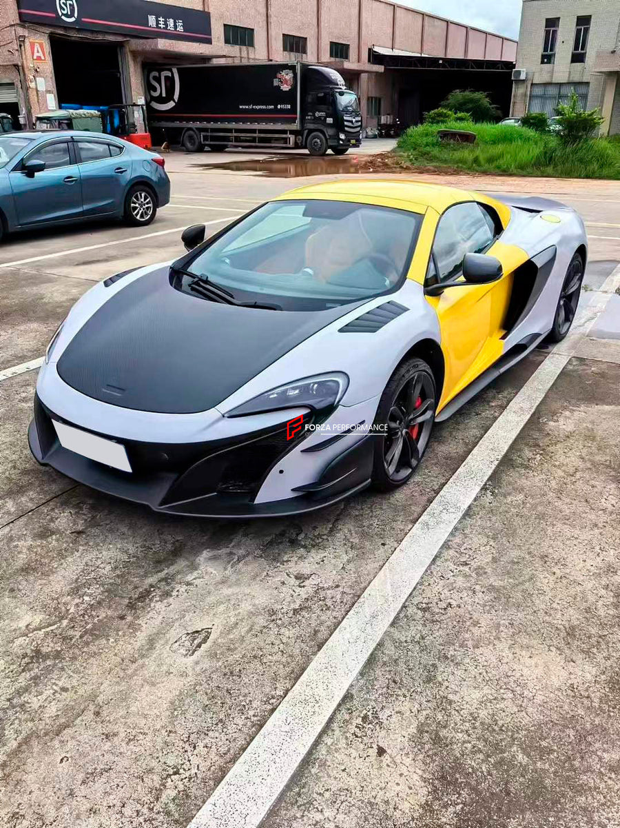 Buy Now CONVERSION UPGRADE DRY CARBON BODY KIT for MCLAREN MP4-12C 625C 650S SPIDER upgrade to 675LT MSO HS and upgrade car parts from SIR Tuning at the Best Price. Headlights, Tail lights, Bodykits, Navigations, Carbon body kit and more - Fast & Free Shipping within Europe, US & Worldwide.
