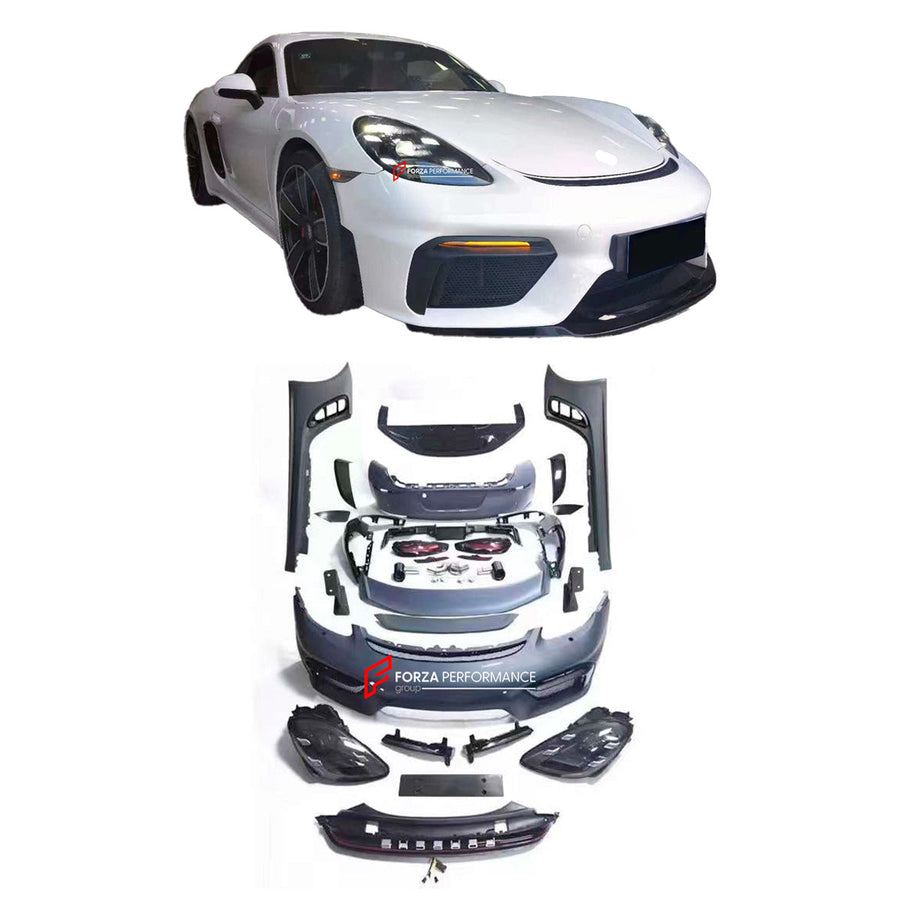 Buy Now CONVERSION UPGRADE FACELIFT OLD TO NEW BODY KIT for PORSCHE 718 981 2012-2016 CAYMAN BOXSTER UPGRADE TO 982 2017-2024 and upgrade car parts from SIR Tuning at the Best Price. Headlights, Tail lights, Bodykits, Navigations, Carbon body kit and more - Fast & Free Shipping within Europe, US & Worldwide.