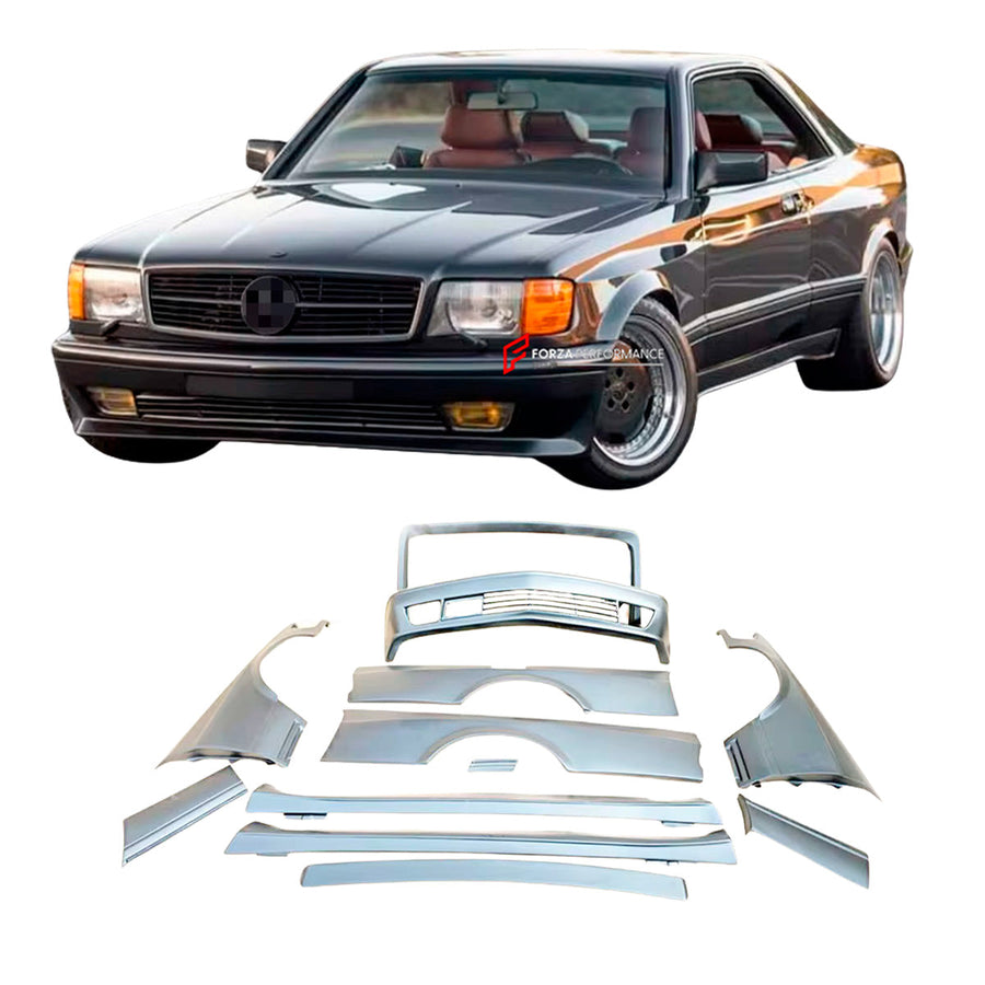 Buy Now CONVERSION WIDE BODY KIT for MERCEDES BENZ 380SEC 420SEC 500SEC 560SEC W126 1979 - 1991 upgrade to WIDE BODY 560SEC AMG and upgrade car parts from SIR Tuning at the Best Price. Headlights, Tail lights, Bodykits, Navigations, Carbon body kit and more - Fast & Free Shipping within Europe, US & Worldwide.