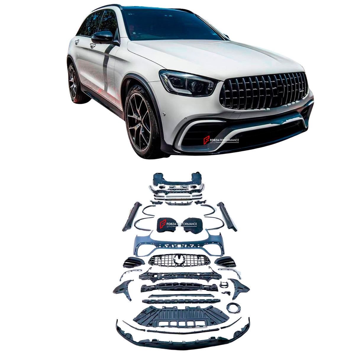 CONVERSION BODY KIT for MERCEDES BENZ GLC X253 2020 - 2022 UPGRADE to GLC 63S FACELIFT