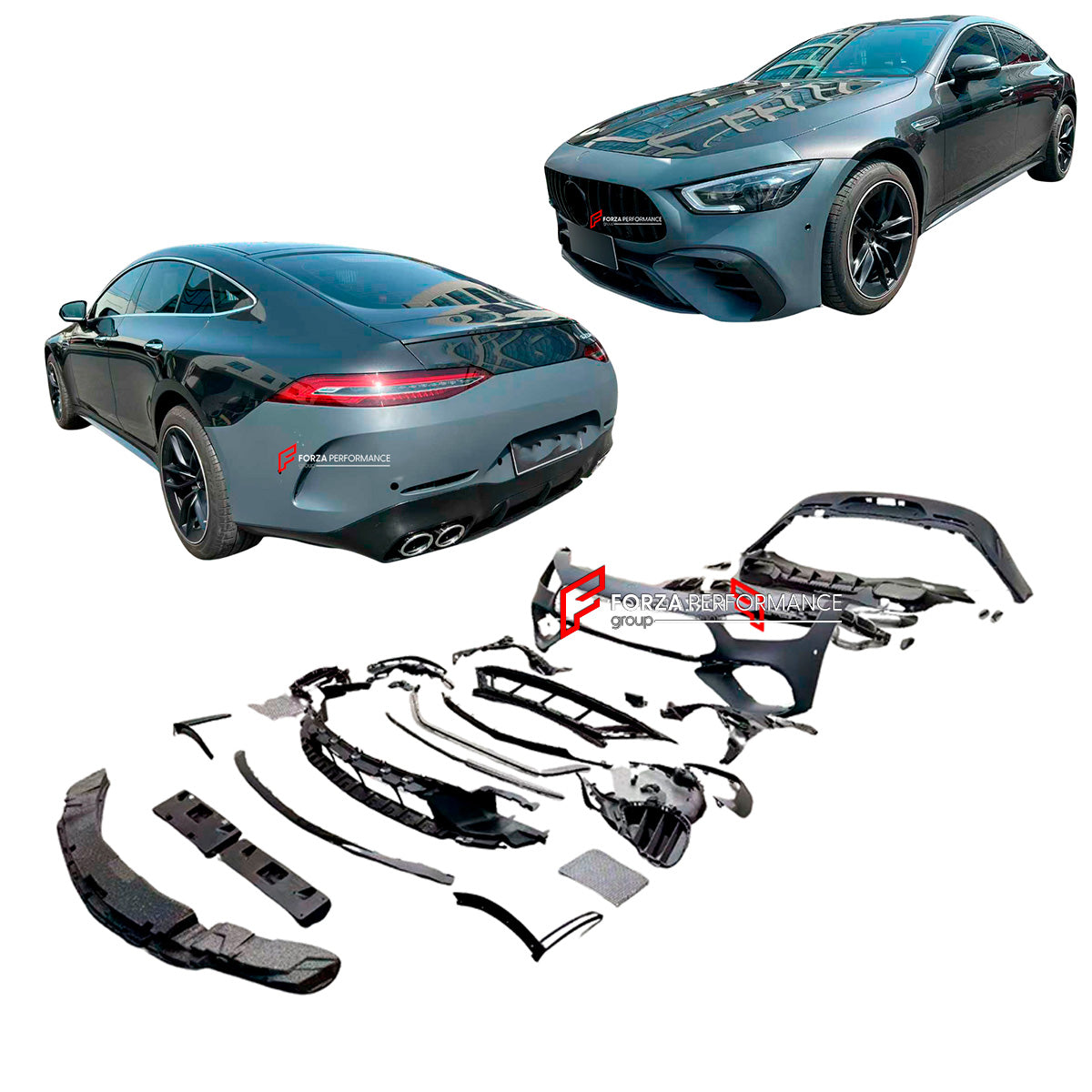 CONVERSION UPGRADE BODY KIT for MERCEDES-BENZ X290 GT43 GT50 2018+ upgrade to X290 GT53 GT63 2018+