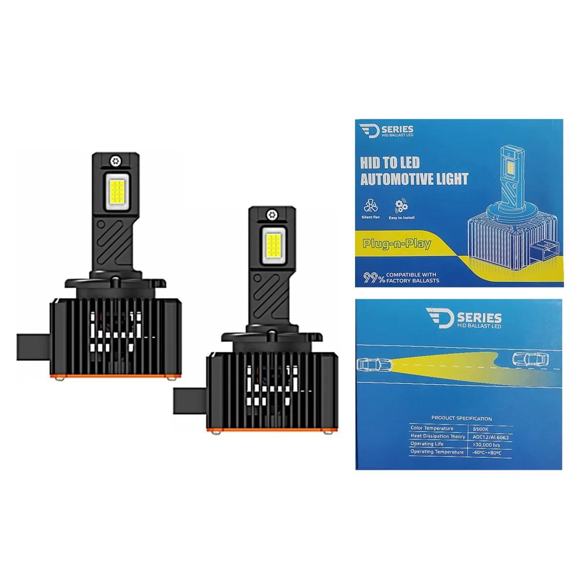 D1R LED Car Headlight Bulbs D Series 6000K High Power Conversion Xenon to LED – product image 1
